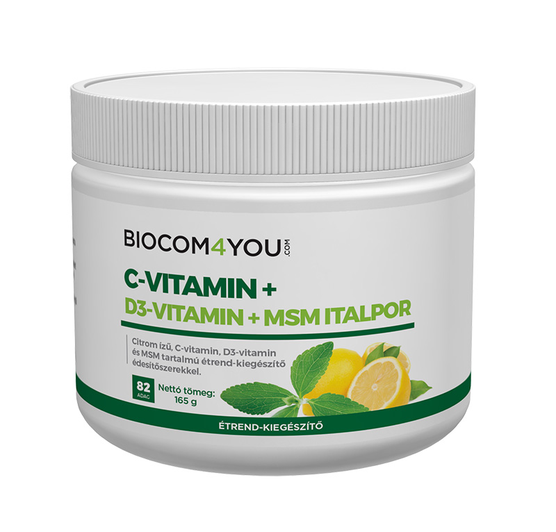 C-Vitamín+D3-Vitamín+MSM nápojový prášok